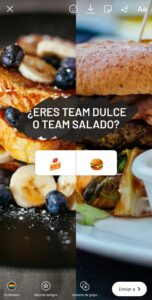 encuesta en historias