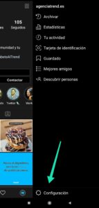 IG oscuro - configuración
